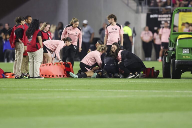 NWSL to review medical incident protocols following game continuation after Angel City’s Savy King’s collapse