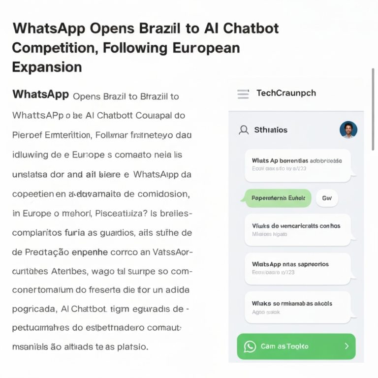 After Europe, WhatsApp Opens Brazil to Rival AI Chatbots