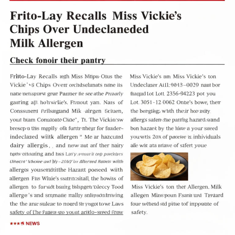 Frito-Lay Recalls Miss Vickie’s Chips Over Undeclared Milk Allergen