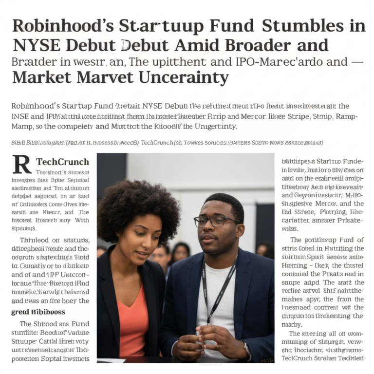 Robinhood’s startup fund stumbles in NYSE debut amid broader fintech and IPO-market uncertainty