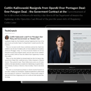 OpenAI Robotics Lead Caitlin Kalinowski Resigns Over Pentagon Deal