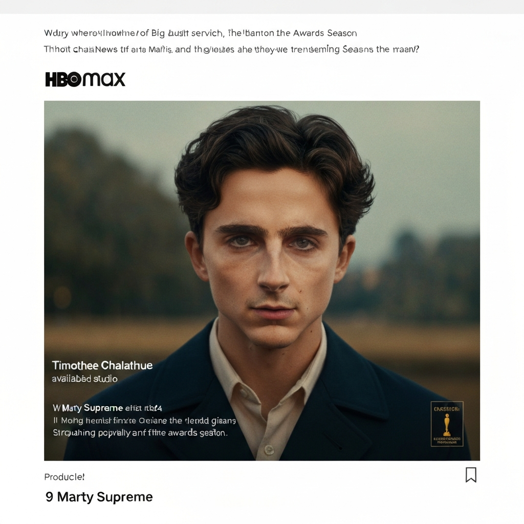 Where to watch “Marty Supreme” and why entertainment streaming continues to shape awards season