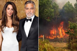 George Clooney and Family Evacuate French Farm as Massive Wildfires Sweep Southern Europe