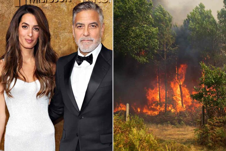 George Clooney and Family Evacuate French Farm as Massive Wildfires Sweep Southern Europe